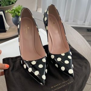 Gorgeous Kate Spade ♠️ patent leather polka dot 4 inch heel.. size 8.5